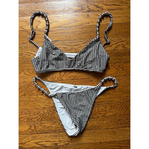 Vix swim Lupita gingham bikini top and bottom - Picture 1 of 5